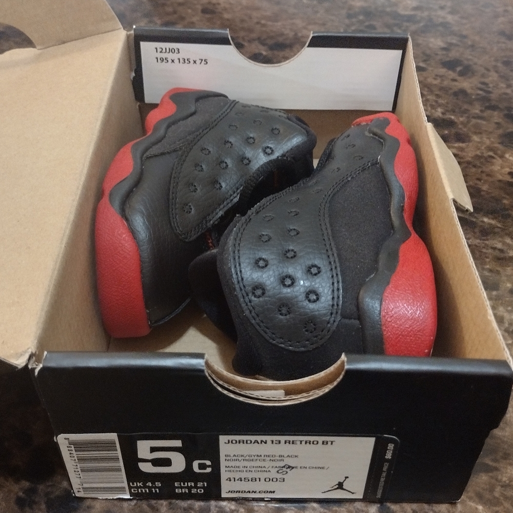 Kids Jordans Sale 🤑Air Jordan 13 Retro BT Dirty Bred Toddler size 5 Shoes - Picture 2 of 10